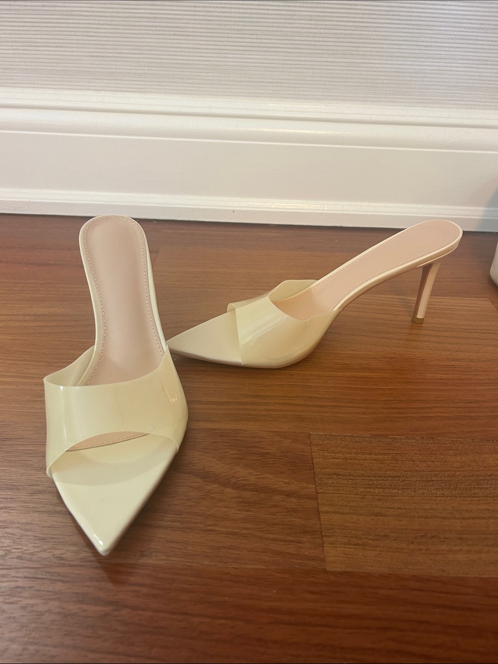 Clear cream sandals